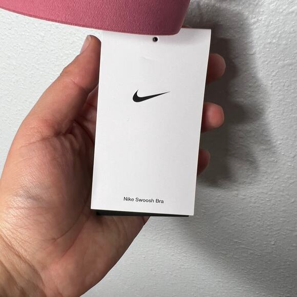 New Nike Swoosh Dri-Fit Sports Bra Pink High-Support Non-Padded Sz 3X (A-B) - Picture 3 of 5